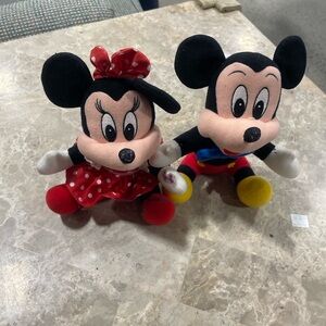 Disney Mickey and Minnie Plush Set - Black, Red, Yellow